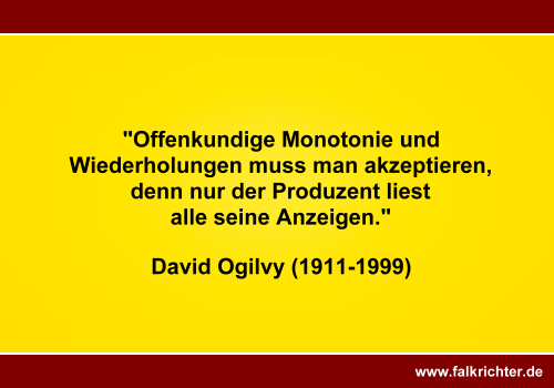 Zitat David Ogilvy Wiederholungen